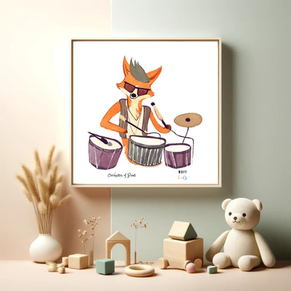 Art for Kids | Orchestra of Paws No:6 | Printable Kids Art | Educational Art Print | Digital Art Design | Instant Download