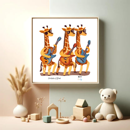 Art for Kids | Orchestra of Paws No:7 | Printable Kids Art | Educational Art Print | Digital Art Design | Instant Download