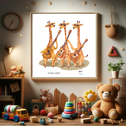 Art for Kids | Orchestra of Paws No:8 | Printable Kids Art | Educational Art Print | Digital Art Design | Instant Download