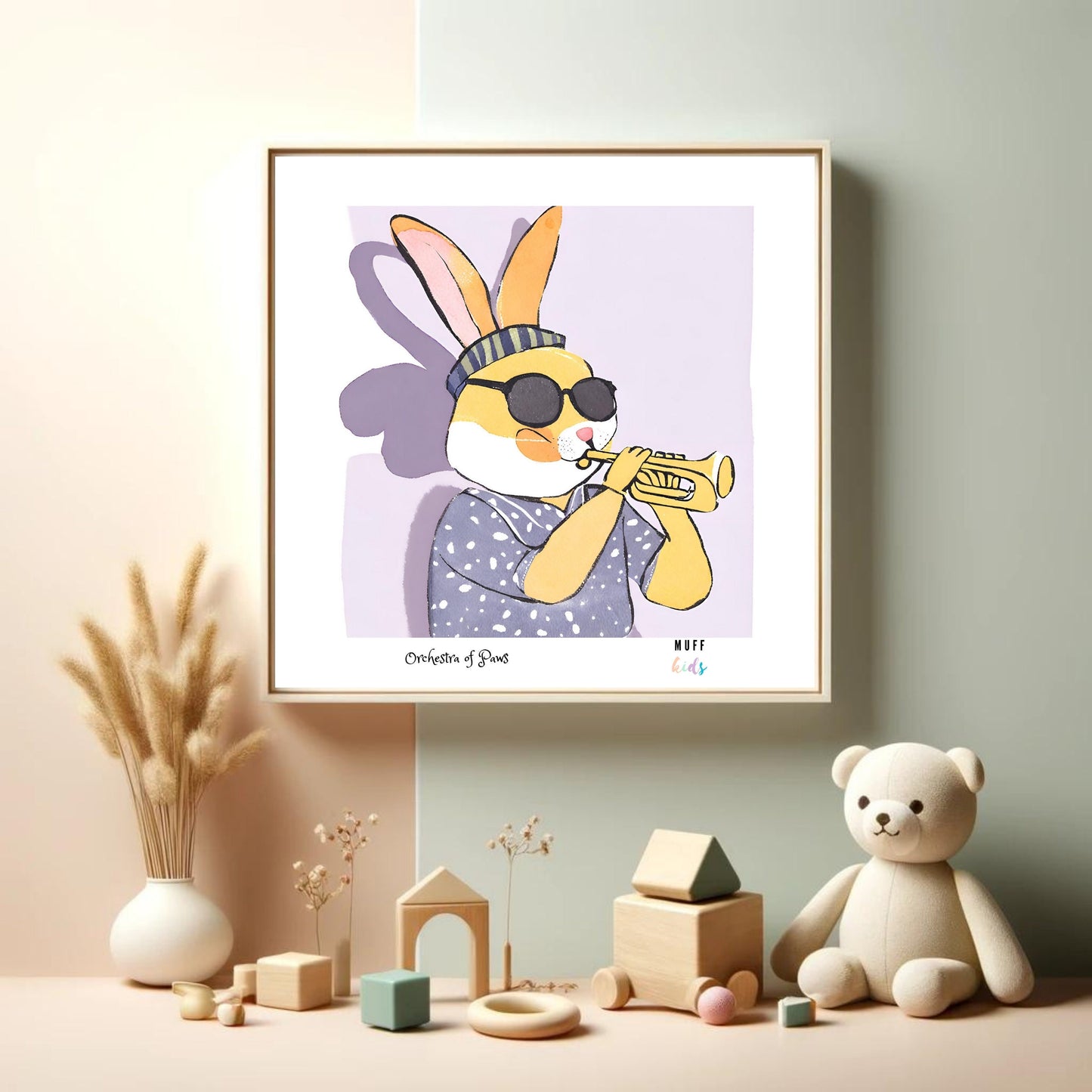 Art for Kids | Orchestra of Paws No:21 | Printable Kids Art | Educational Art Print | Digital Art Design | Instant Download