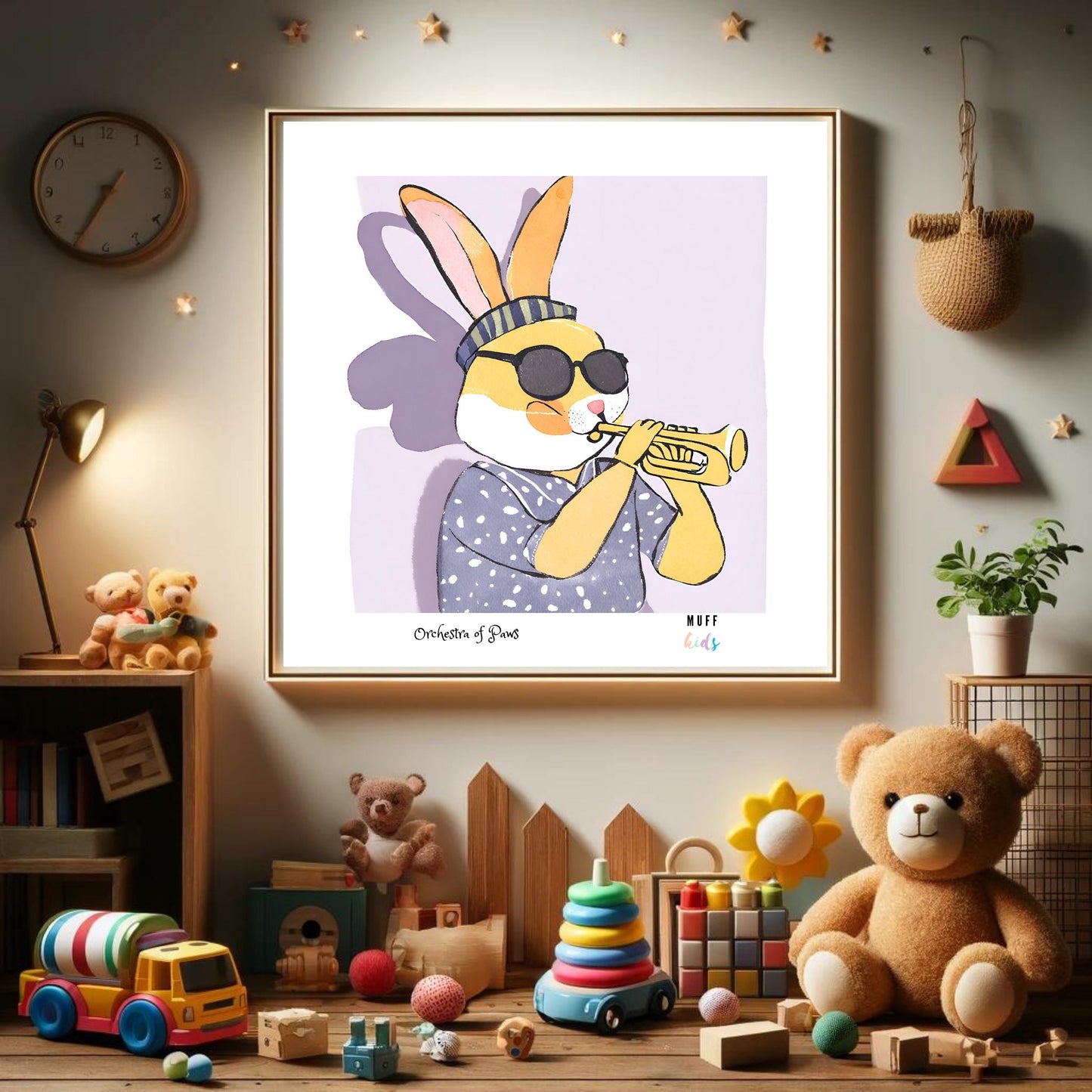 Art for Kids | Orchestra of Paws No:21 | Printable Kids Art | Educational Art Print | Digital Art Design | Instant Download